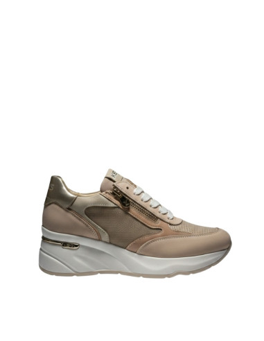 Sneakers Donna Beige Platform con Zip | Keys Eleganti e Chic