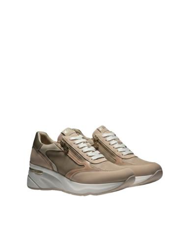 Sneakers Donna Beige Platform con Zip | Keys Eleganti e Chic