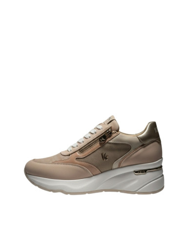 Sneakers Donna Beige Platform con Zip | Keys Eleganti e Chic