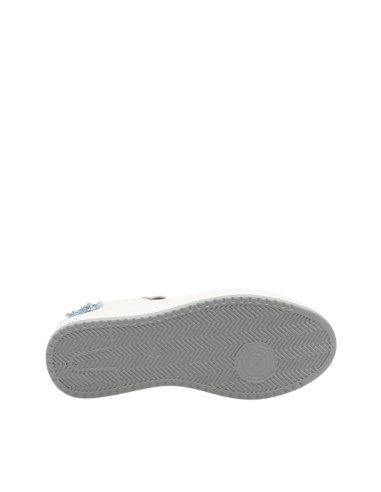 Sneakers Donna Platform Bianche con Denim e Zip | Urban Chic