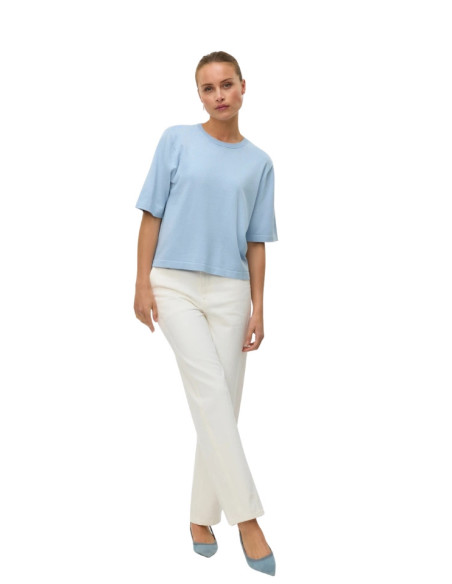 Pullover oversize donna celeste manica corta Vero Moda