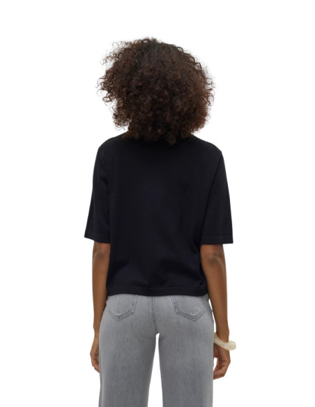 Pullover oversize donna nero manica corta Vero Moda