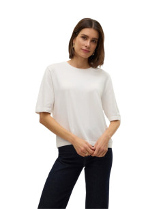 Pullover oversize donna bianco manica corta Vero Moda