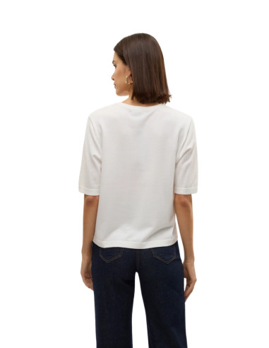Pullover oversize donna bianco manica corta Vero Moda