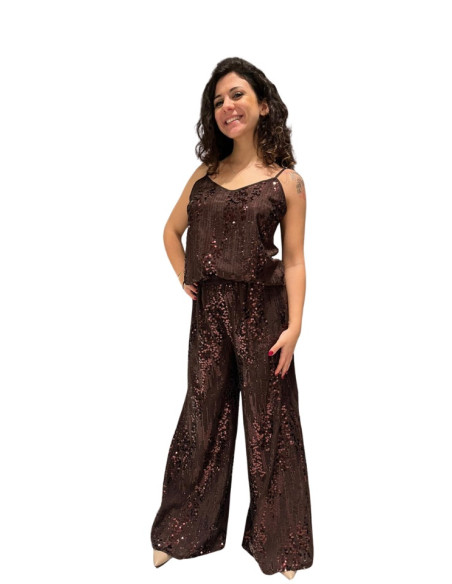 Pantapalazzo paillettes moro donna Zahjr