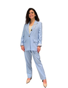Giacca Monopetto Color Cielo - Zahjr