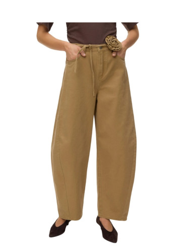 Jeans Barrel Fit Donna Sabbia
