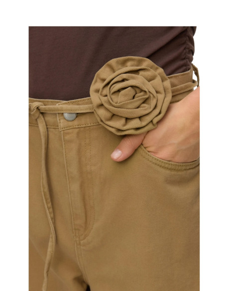 Jeans Barrel Fit Donna Sabbia