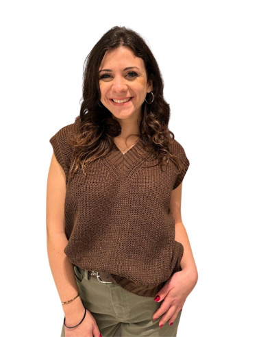 Gilet Maglia T. Moro Scollo a V - ZAHJR