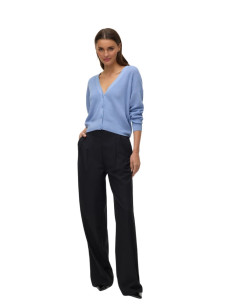 Cardigan Donna Celeste Maglia Inglese Scollo V Vero Moda