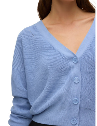 Cardigan donna celeste in maglia inglese Vero Moda