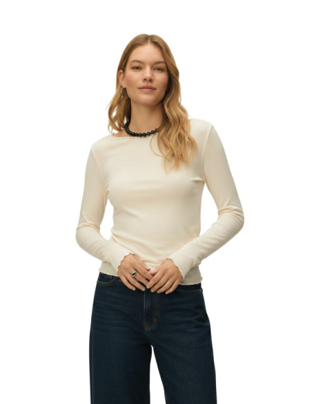 Vero Moda T-shirt Manica Lunga Color Latte – Orlino Ondulato