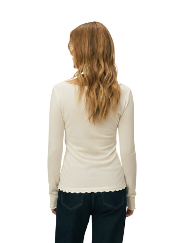 T-shirt  Latte Scollo a Barca Orlino Vero Moda | Viscosa Livaeco