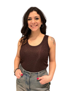 Canotta Donna Moro in Lurex Elasticizzato |ZAHJR