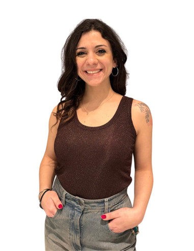 Canotta Donna Moro in Lurex Elasticizzato |ZAHJR