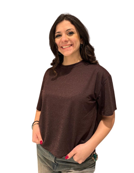 Maglia lurex moro donna morbida Zahjr