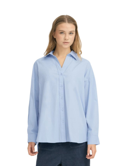 Camicia Oversize Celeste Donna ICHI | Popeline Cotone