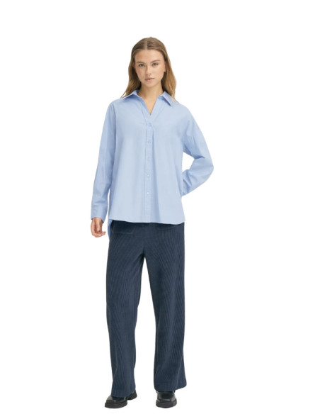 Camicia Oversize Celeste Donna ICHI | Popeline Cotone