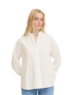 Camicia Oversize Bianca Donna ICHI | Popeline Cotone