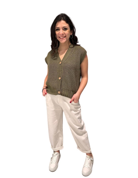 Pantalone balloon latte donna Zahjr