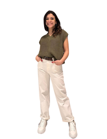 Pantalone dritto latte donna Zahjr