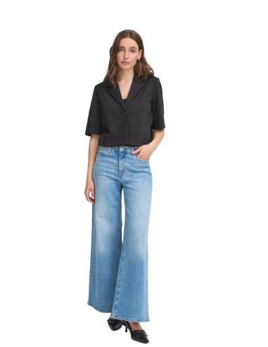 Jeans Wide Leg Vita Alta Donna