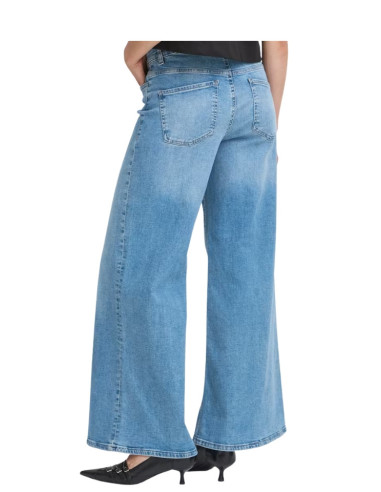 Jeans Wide Leg Vita Alta Donna