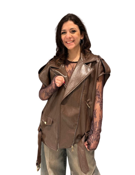 Chiodo smanicato moro donna Zahjr