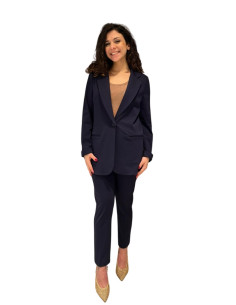 Pantalone Gamba Dritta Blu Donna – Zahjr