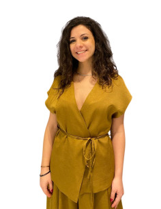Gilet Donna con Fiocco Olio Le Streghe