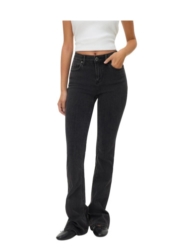 Jeans Flared Fit Denim Nero Donna