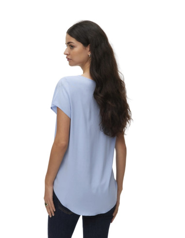 T-shirt Vero Moda Cielo - Orlo Stondato in Viscosa