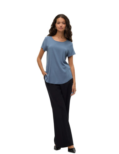 T-shirt Vero Moda Carta da Zucchero - Orlo Stondato in Eco-Viscosa