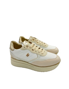Sneakers Inserto Pitonato Beige/Bianco - Keys