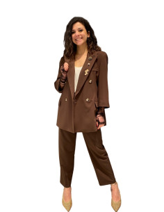 Blazer Doppiopetto con Spille Gioiello Testa di Moro – Zahjr