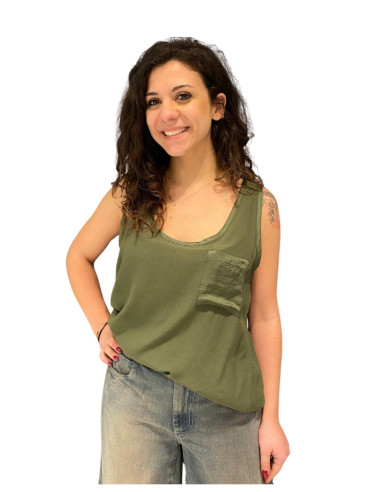 Top militare donna con taschino Zahjr