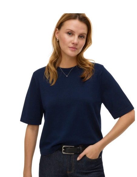 Pullover oversize donna blu manica corta Vero Moda