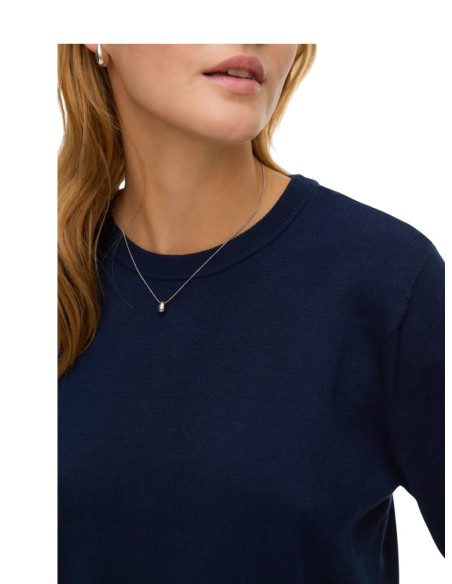 Pullover oversize donna blu manica corta Vero Moda