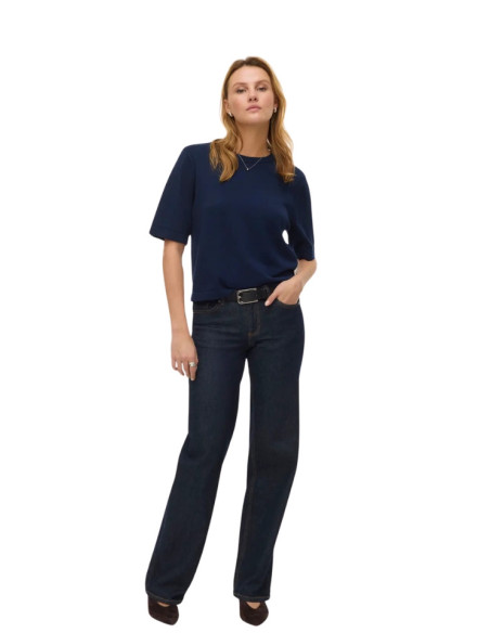Pullover oversize donna blu manica corta Vero Moda