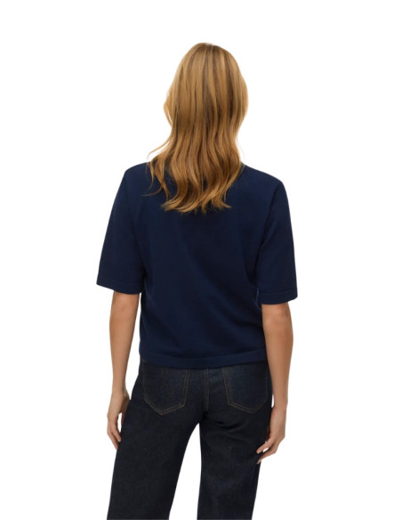 Pullover oversize donna blu manica corta Vero Moda