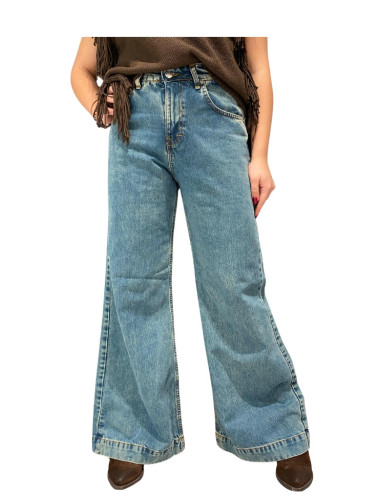 Jeans Palazzo Denim Effetto Vintage