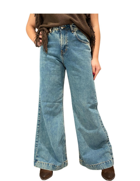 Jeans Palazzo Denim Effetto Vintage