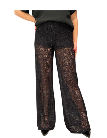 Pantalone Donna in Pizzo con Paillettes
