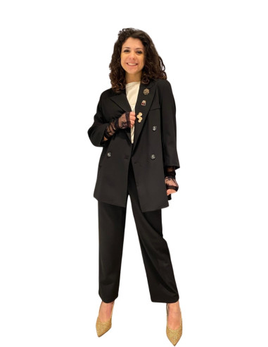 Pantalone Donna Sartoriale Nero