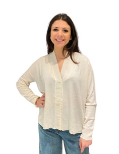 Cardigan donna King Kong leggero color burro