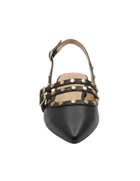 Keys 11984 Ballerina Slingback Nera con Borchie