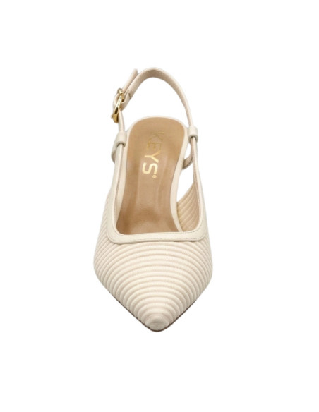 Chanel Keys K-12492 Burro | Décolleté Tacco a Rocchetto