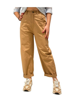 Pantalone balloon cotone avena donna Motel