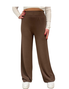 Pantalone donna King Kong in maglia marrone