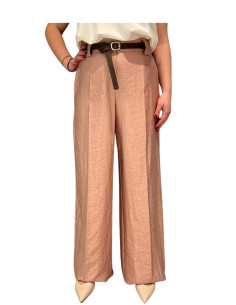 Pantapalazzo Rosa Effetto Crepe Donna
